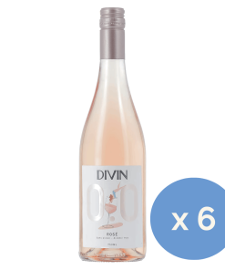 Divin Rose Wine Non-Alcoholic 0.0% ABV 75cl x 6