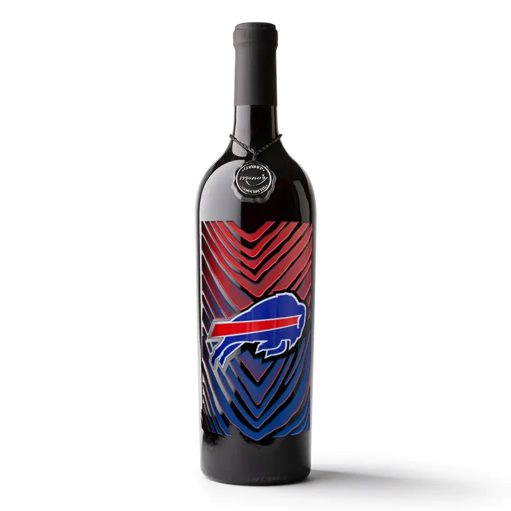 MANO’S WINE BUFFALO BILLS ARTIST SERIES ETCHED RESERVE CABERNET SAUVIGNON - Image 2