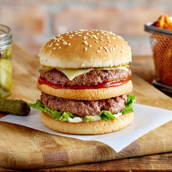 Americana 4” Double Cut Seeded Burger Bun – 48