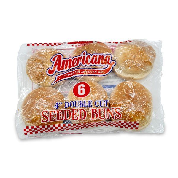 Americana 4” Double Cut Seeded Burger Bun – 48 - Image 3