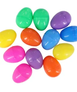 Small Plastic Bright Easter Hunt Eggs Pack of 12