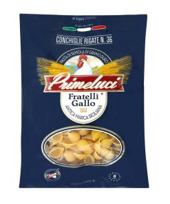 PRIMELUCI Conchiglie Rigate Shell # 36 Pasta 500 gm